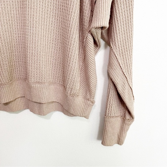 BOGO! Free People Santa Clara Thermal Toasted Oat Oversized XS - Picture 6 of 10